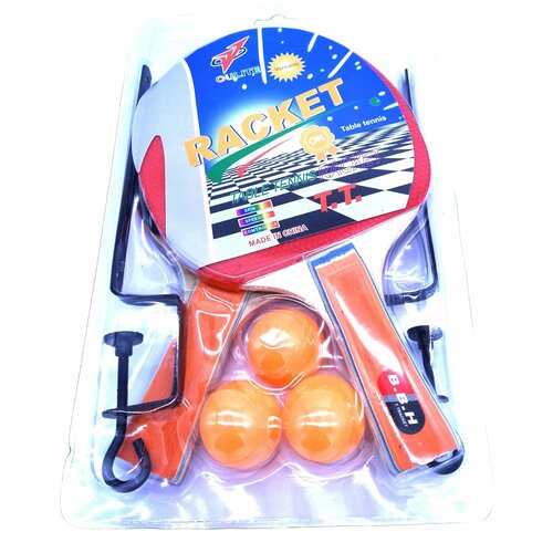 фото Игровой набор "настольный теннис"/2 ракетки/3 шарика/сетка oubaoloon