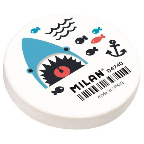 Ластик каучуковый Milan Акула PNMD4740 размер 4,7x4,7x0,8 см, в асс-те ластик milan ластик каучуковый milan акула pnmd4740 размер 4 7x4 7x0 8 см в асс те