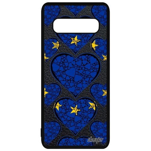 фото Дизайнерский чехол для телефона // galaxy s10 // "флаг европы с сердцем" туризм дизайн, utaupia, цветной