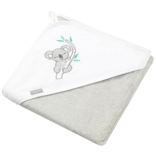 фото Babyono babyono полотенце с капюшоном коала банное 85х85 см серый