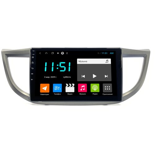 Штатная магнитола Zenith Honda CRV 2012-2017, Android 10, 4/64GB