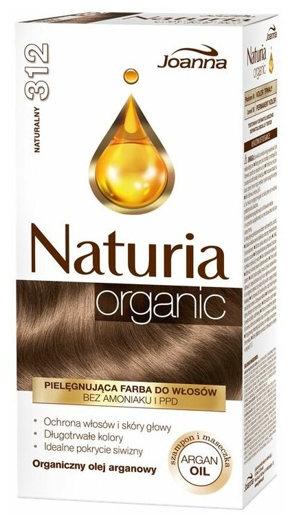 Joanna Naturia Organic, крем-краска для волос, 312 - Натуральный