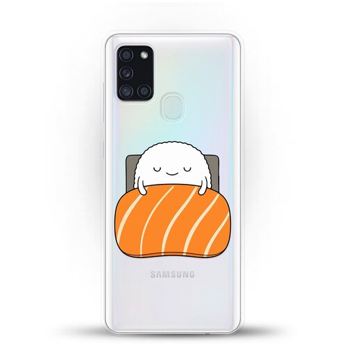 фото Силиконовый чехол суши засыпает на samsung galaxy a21s andy & paul