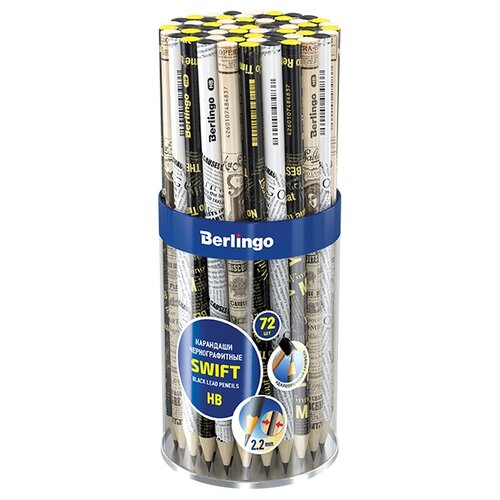 фото Berlingo набор чернографитных карандашей swift 72 шт (bp00950)