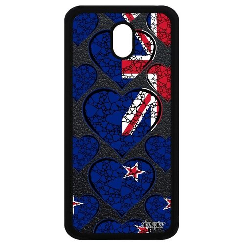 фото Необычный чехол для смартфона // samsung galaxy j3 2017 // "флаг новой зеландии с сердцем" любовь дизайн, utaupia, цветной