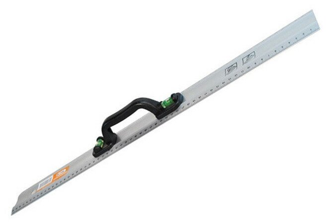 Линейка-уровень, 1000 мм, металлическая, пластмассовая ручка 2 глазка// Matrix - фото №3
