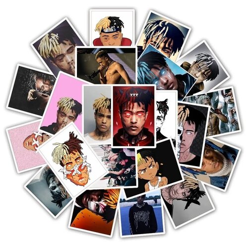 фото Набор наклеек xxxtentacion sticker pack 25шт /стикеры самоклеящиеся sticker bombing