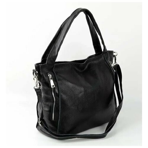 Женская кожаная сумка 1807 Блек (46460)