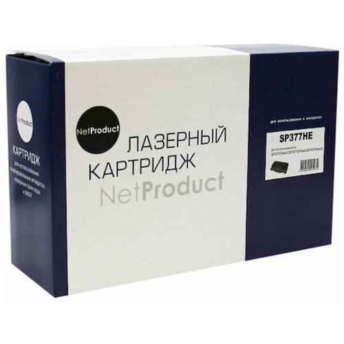 Картридж NetProduct N-SP377HE, 6400 стр, черный