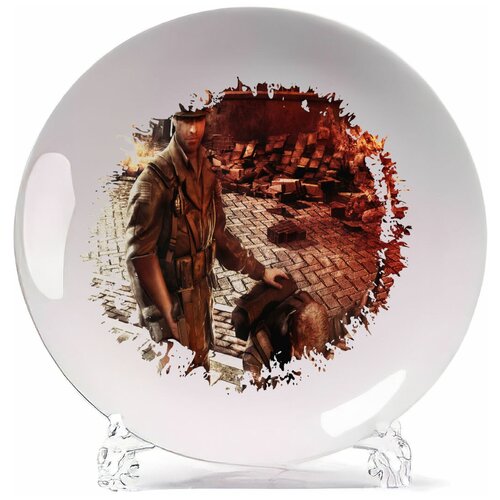 фото Тарелка coolpodarok brothers in arms hells highway скорбящий солдат