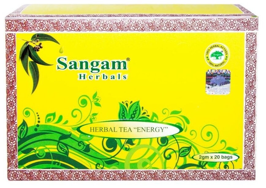 Чай травяной Sangam Herbals Energy в пакетиках, 20 пак. - фотография № 3