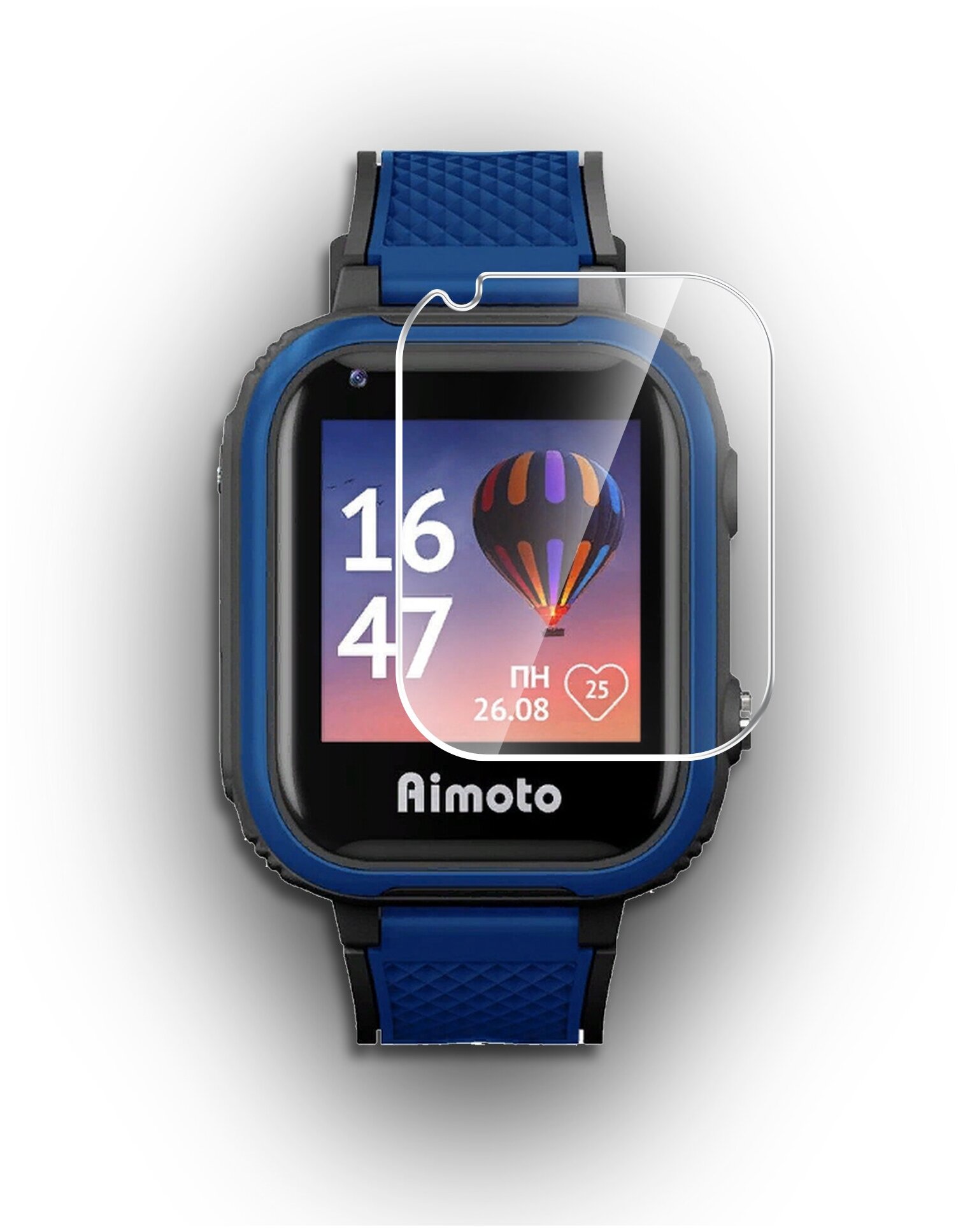 Защитное стекло на Aimoto Pro Кнопка Жизни/Аимото Про на экран смарт часов (Гибридное - пленка + стекловолокно) прозрачное Brozo Hybrid Glass