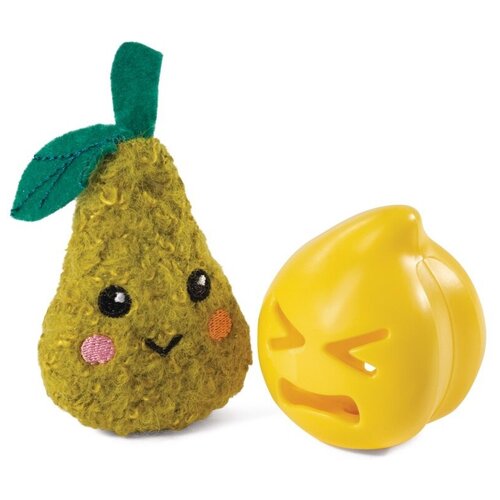 фото Набор игрушек для кошек клубничка и смайлик, 60мм; 45мм, triol (26 шт)