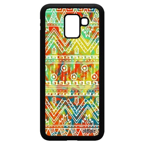 фото Защитный чехол на телефон // galaxy j6 2018 // "ацтекские мотивы" стиль трайбл, utaupia, цветной