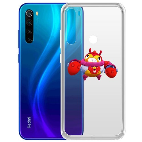 фото Чехол-накладка clear case brawl stars-краб тик для xiaomi redmi note 8/note 8 (2021) krutoff group