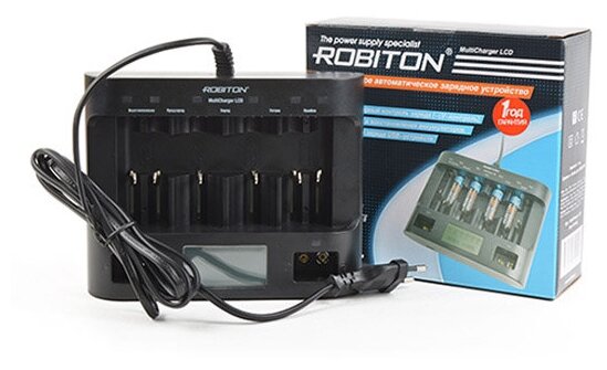 Зарядное устройство ROBITON MultiCharger LCD для аккумуляторов AA/AAA/D/C/Крона