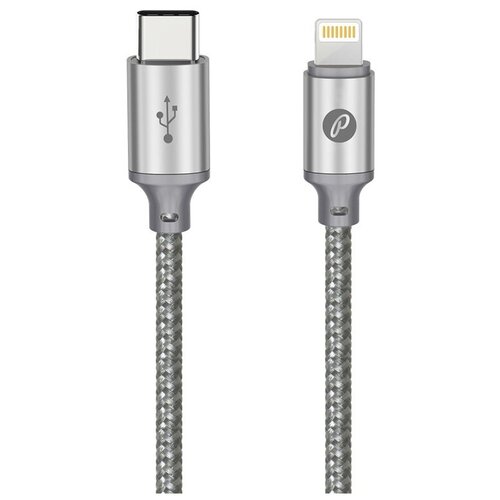 Кабель Partner TYPE-C - Lightning 8pin 2.1A серый кабель lp usb type c для apple 8 pin белый европакет