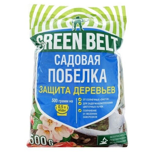 Садовая побелка грин бэлт 500 г./В упаковке шт: 3 побелка садовая green belt грин бэлт 500гр защита для деревьев от инфекций и вредителей