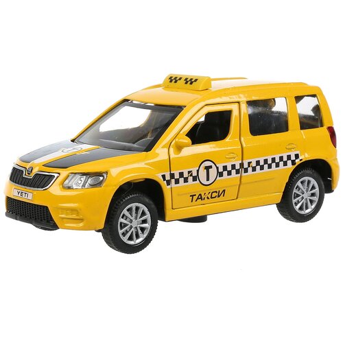 Машина металлическая Технопарк Skoda Yeti. Такси 12 см, свет-звук, ТЕХНОПАРК, male  - купить со скидкой