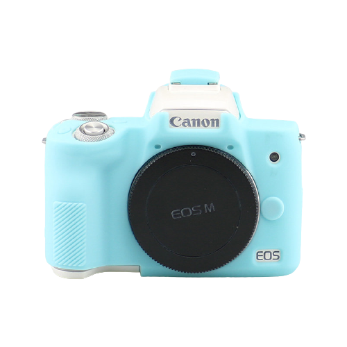 фото Защитный силиконовый чехол mypads для фотоаппарата canon eos m50/ m50 mark ii ультра-тонкая полимерная из мягкого качественного силикона голубой