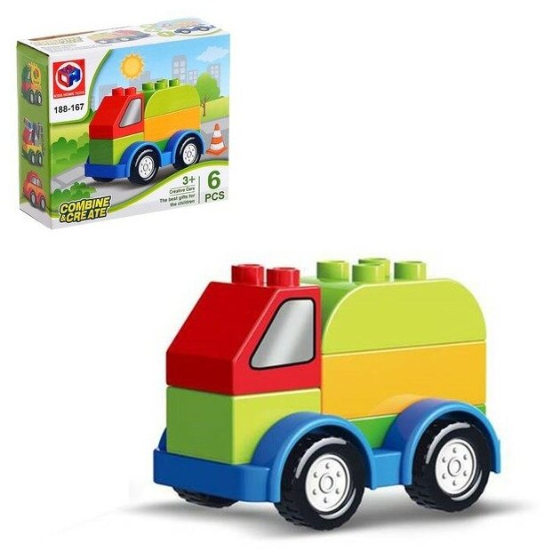 KIDS HOME TOYS Конструктор «Грузовик», 6 деталей