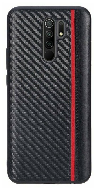 Чехол накладка G-Case Carbon для Xiaomi Redmi 9, черная