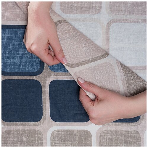 Ткань бязь cиний квадрат (4796)