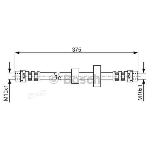 BOSCH 1987476698 1 987 476 698_шланг тормозной передний L375\ VW T4 95-03