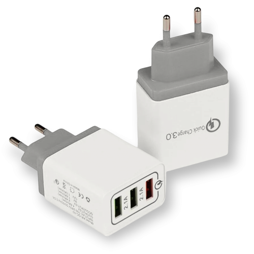 Сетевое зарядное устройство iPower Pro AR-QC-03 (3-USB) Quick Charger 3.0 (белый) 4.8A, OEM