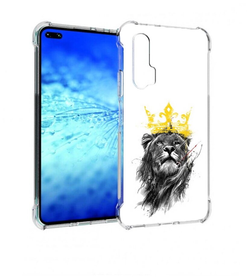Чехол задняя-панель-накладка-бампер MyPads король-лев для Huawei Honor V30 Pro/View 30 Pro (OXF-AN10)/V30/Nova 6/Nova 6 5G противоударный