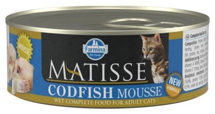 FARMINA Консервы мусс MATISSE CAT MOUSSE LINE треска 5767 | Matisse Cat Mousse Line Cod 0085 кг 41122 (2 шт)