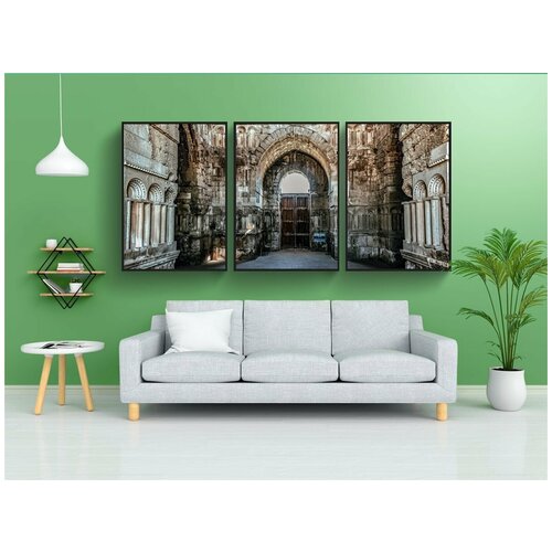 фото Набор модулных постеров для интерьера "дворец омейядов, архитектуры, строительство" 60x90 см. в тубусе, без рамки lotsprints