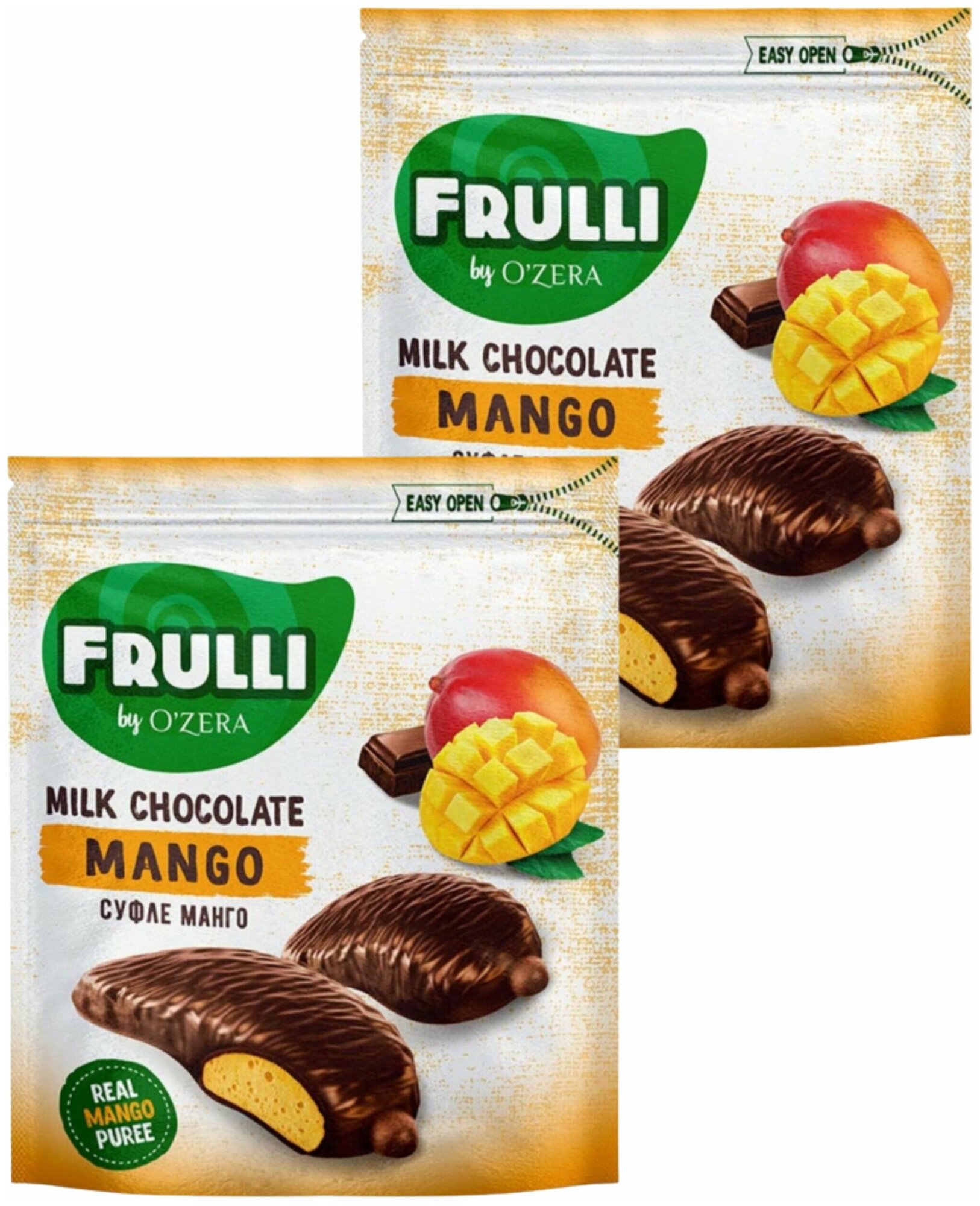 Конфеты O'Zera Frulli суфле манго, 125 г, 2 шт., пластиковый пакет - фотография № 1