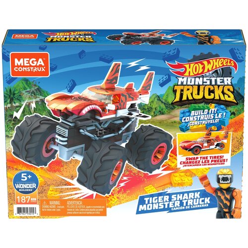 Конструктор Mega Construx Hot Wheels Монстр-трак GVM26, 187 дет. конструктор mega construx hot wheels gvm28 машинка гоночная 102 дет