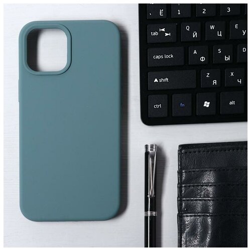 фото Чехол krutoff, для iphone 12 pro max, матовый, темно-оливковый newstory