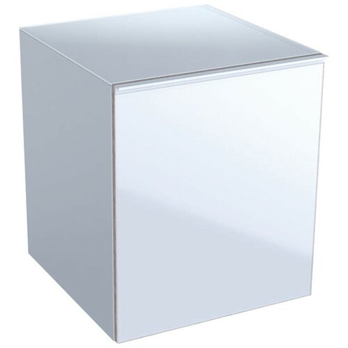 Шкафчик Geberit Acanto 500.618.01.2 Боковой шкафчик 450 x 520 x 476 мм, фронтальная часть: белое стекло корпус: белый с сильным блеском — лакированный