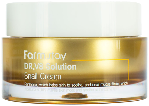 Farmstay DR.V8 Solution Snail Cream крем для лица с муцином улитки, 50 мл