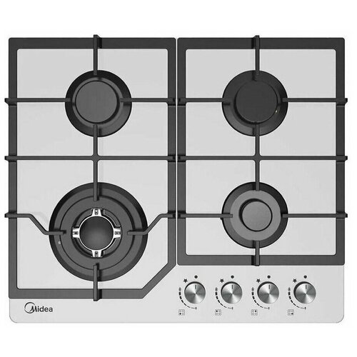 Газовая варочная панель Midea MG643TGW (белый) газовая варочная поверхность midea mg3205tx