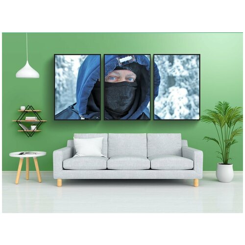 фото Набор модулных постеров для интерьера "лапландия, лицо, он" 60x90 см. в тубусе, без рамки lotsprints