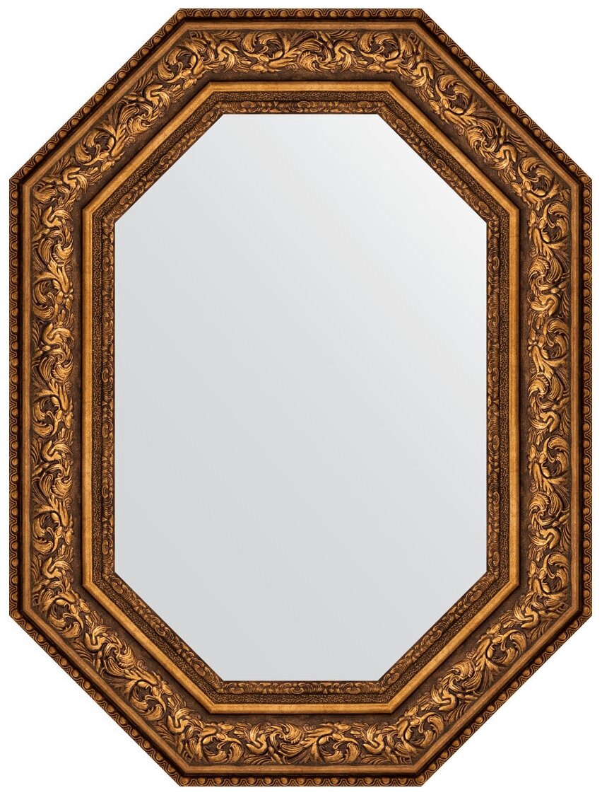Зеркало в багетной раме - виньетка состаренная бронза 109 mm (60x80 cm) (EVOFORM) BY 7257