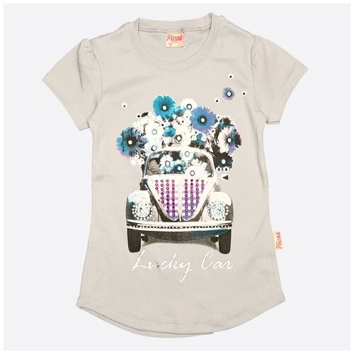 фото Футболка хлопковая с принтом - светло-серый - 10 лет primax
