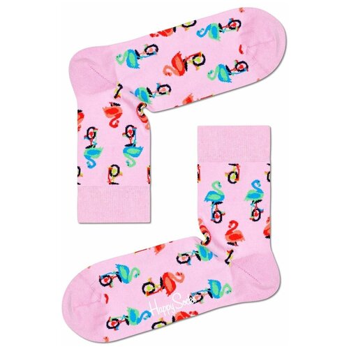 Носки Happy Socks, размер 25, розовый, мультиколор high fashion unisex hosiery sock women 3d fruit happy sock avocado apple cherry crew men funny art cotton soft socks harajuku