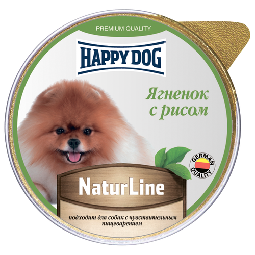 Happy Dog Natur Line консервы для собак Ягненок с рисом паштет 10х125гр