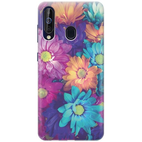 фото Силиконовый чехол на samsung galaxy a60 / m40 / самсунг а60 / м40 с принтом "много цветов" gosso