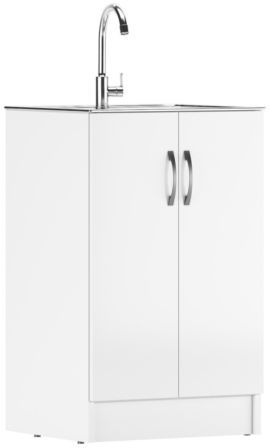 фото Тумба под нержавеющую мойку 50х50 белый Домино