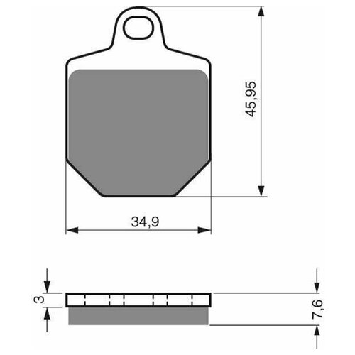 Колодки тормозные дисковые GOLDfren 238 GP5 кросс SBS 843, EBC FA 433/4HH, OEM 0722189, 072223, 594 13 030 000, SM 27300