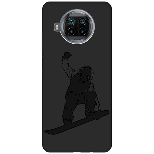 Матовый чехол Snowboarding для Xiaomi Mi 10T Lite / Сяоми Ми 10Т Лайт с эффектом блика черный матовый soft touch силиконовый чехол на xiaomi mi 10t lite сяоми ми 10т лайт с 3d принтом patriot черный