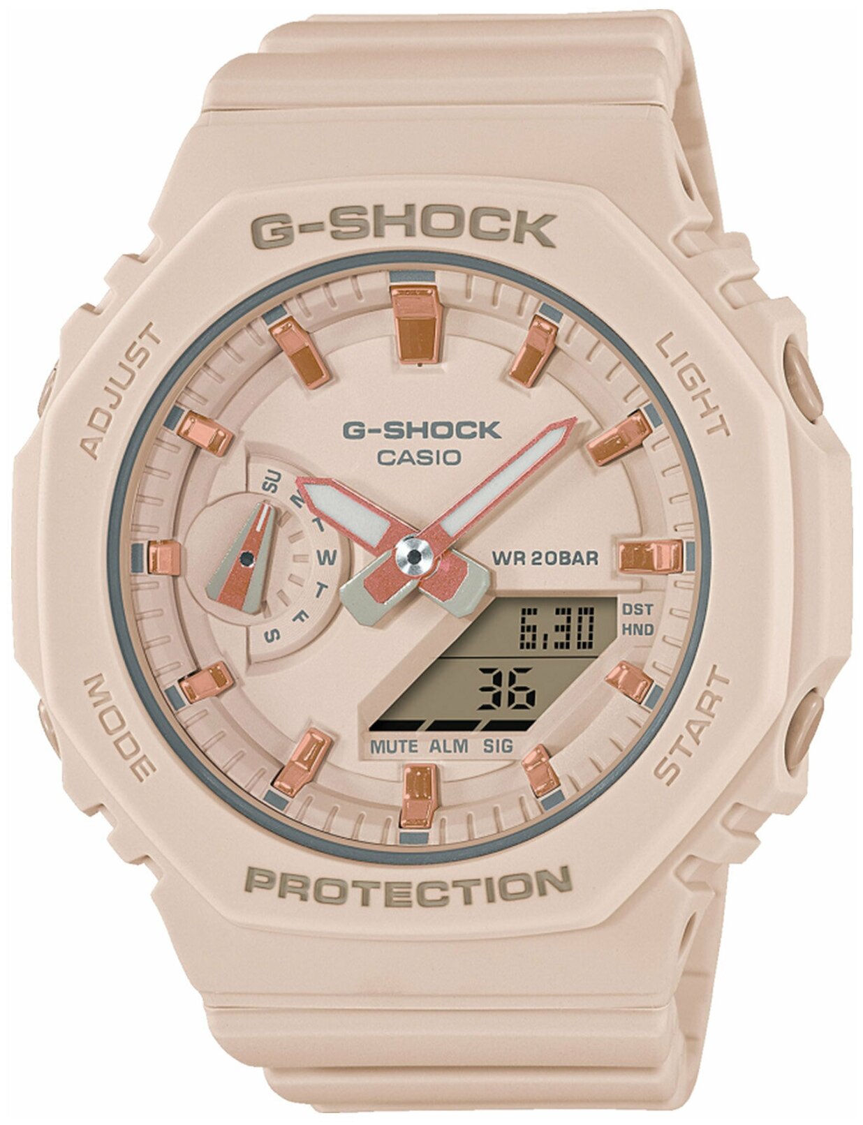 Наручные часы CASIO G-SHOCK GMA-S2100-4A бежевый, Размер ONE SIZE