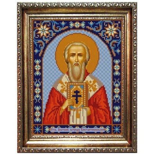 Рисунок на ткани Конёк Св. Анатолий, 20x25 см рисунок на ткани конёк богородица знамение 20x25 см