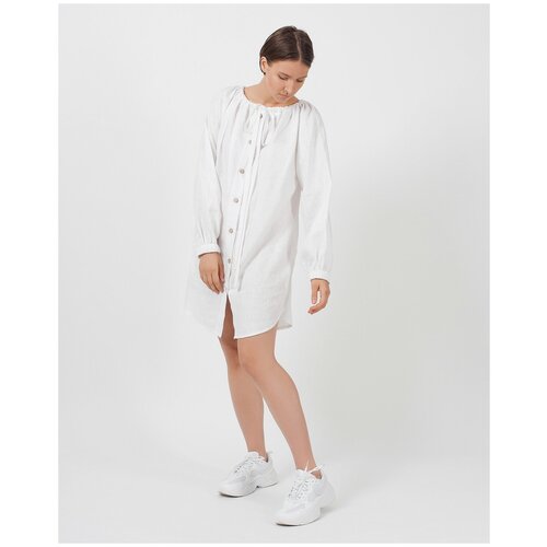 фото Оранжевое платье juset с кулиской и карманами lloolloo